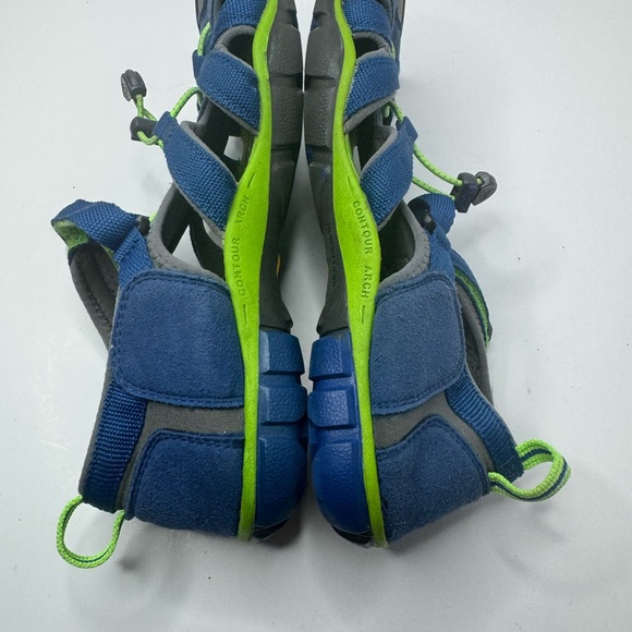 Keen Kids Blue and Neon Green Sandals Size 7 - Picture 5 of 8